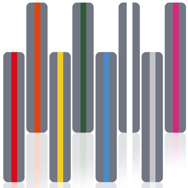 Koogel 8PCS Reading Guide Strips, 7.5""  1.3"" Reading Ruler Reading Tracking Highlight Strips Colored Overlays Bookmark Assorted Colors Helps with Dyslexia for School Campus Office - Image 1